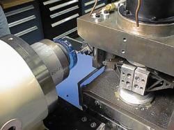 Photograph of rotary fast-tool diamond turning machine.